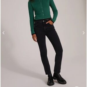 Favorite Daughter Black Straight Leg Jeans